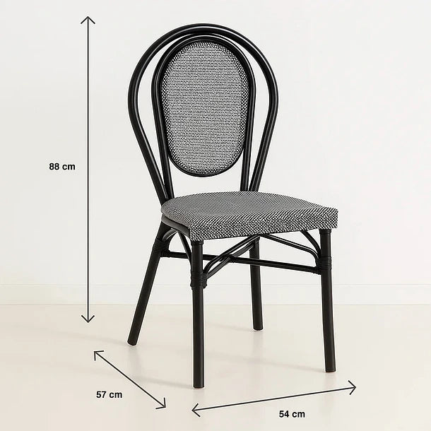 Silla Parisina Ador Gris | Rattan Metal