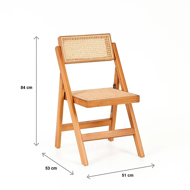 Silla Plegable Zorba | Madera Rattan
