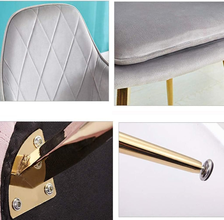 Pack 2 Sillón Sitial Diamante Terciopelo gris | Moderno y Cómodo