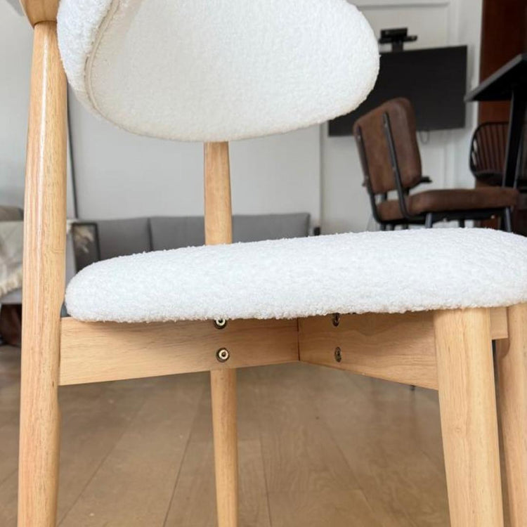 Silla Makena Beige | Madera y Tela