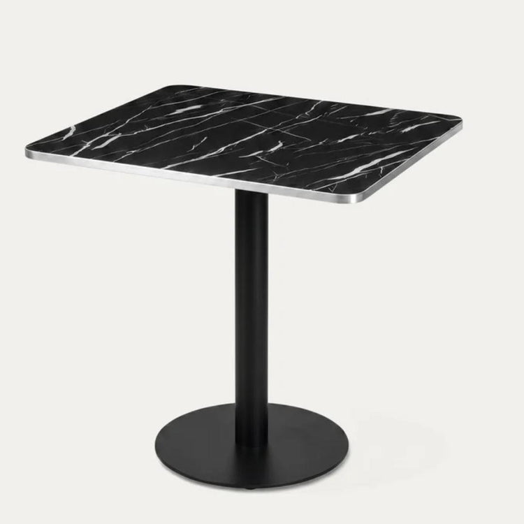 Mesa Cuadrada Roma Negro 70x70cm | Efecto Mármol