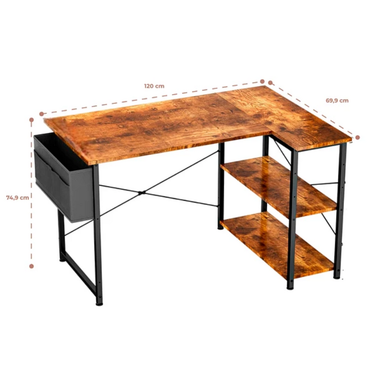 Escritorio Esquinero Silvano 120cm | Ideal Home Office