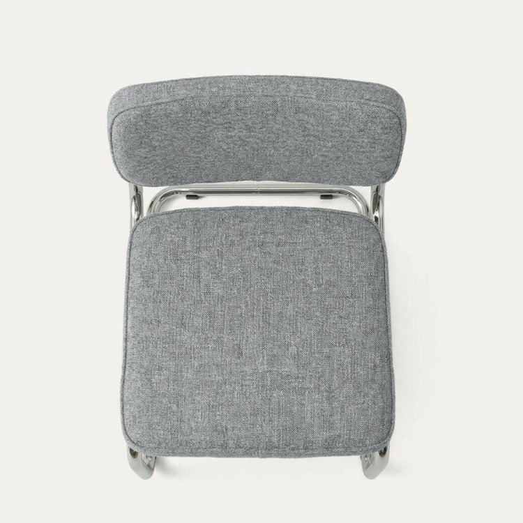 Silla Voladiza | Gris Grafito & Acero Cromado