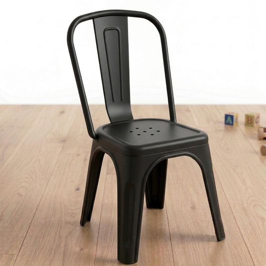 Silla Tolix Kids | Polipropileno Negro | Resistente y Apilable