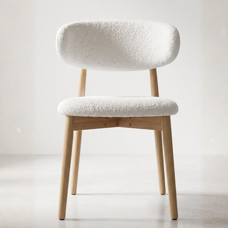 Silla Makena Beige | Madera y Tela