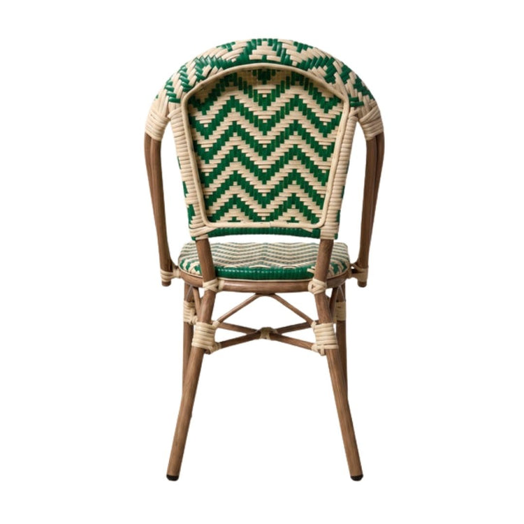 Silla Parisina Adolfo Verde/Beige