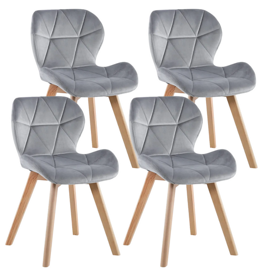 Pack 4 Sillas Rubik Velvet Gris | Elegancia y Confort