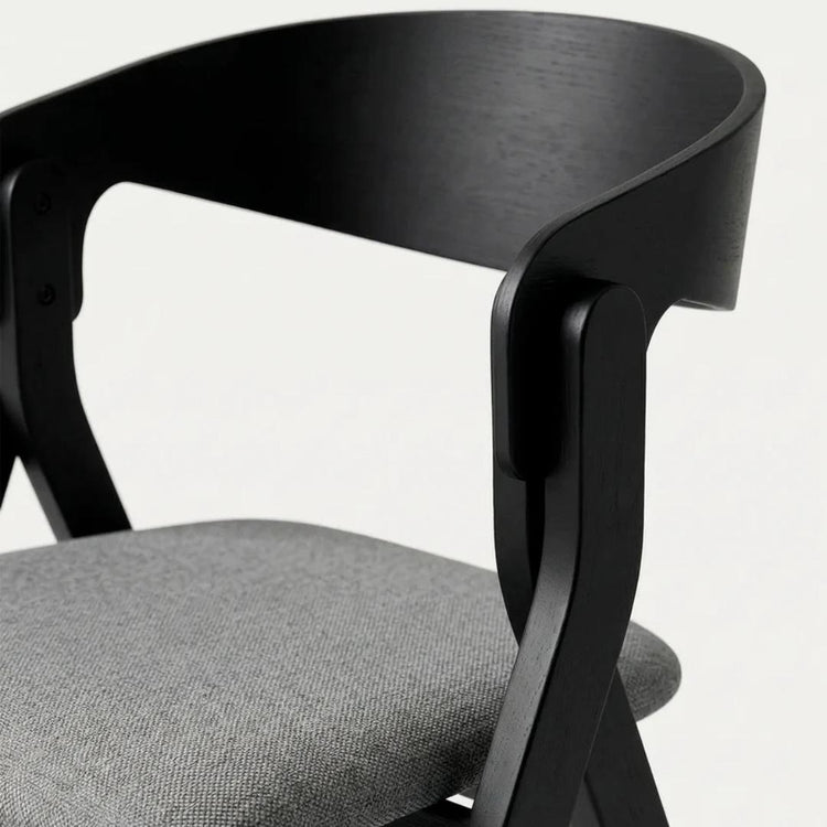 Silla Charley Negro | Madera & Tela