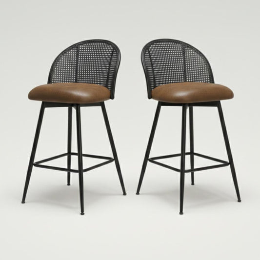 Pack 2 taburete Bar Carolla Café 62 cm | Asiento Giratorio 360°