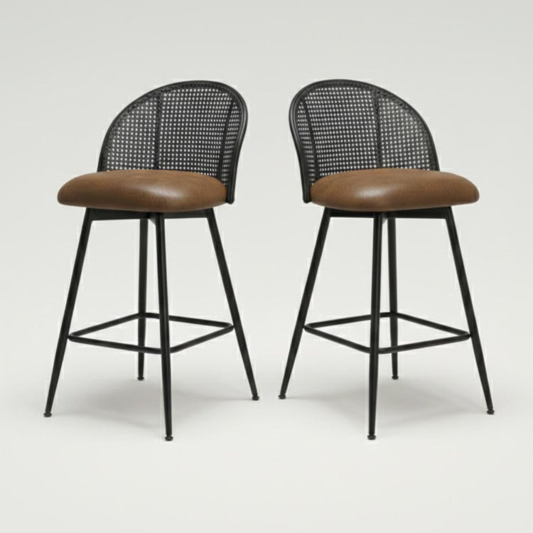 Pack 2 taburete Bar Carolla Café 62 cm | Asiento Giratorio 360°