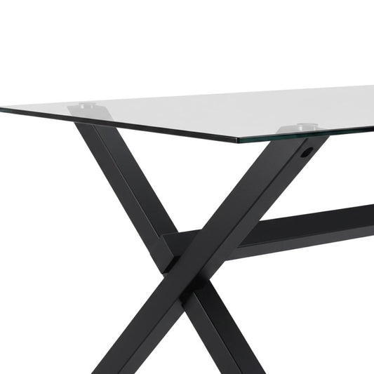 Mesa Rectangular Xinia 130x80 cm | Metal Negro