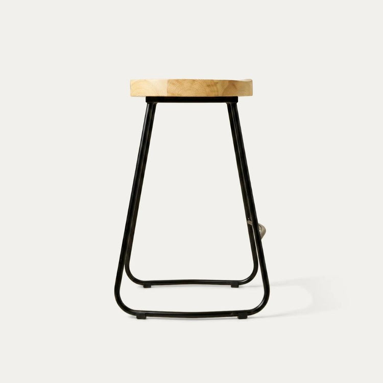 Pack 2 Taburete Piso Virginia 66 cm | Madera & Metal