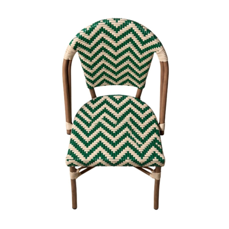 Silla Parisina Adolfo Verde/Beige