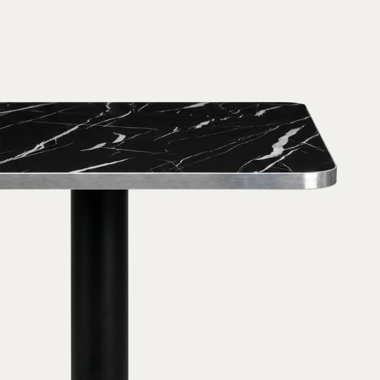 Mesa Cuadrada Roma Negro 70x70cm | Efecto Mármol