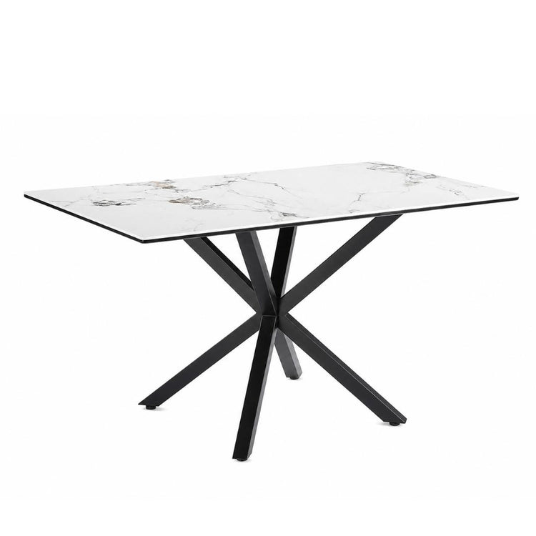 Mesa Rectangular Greta Piedra 140x80 | Efecto Mármol