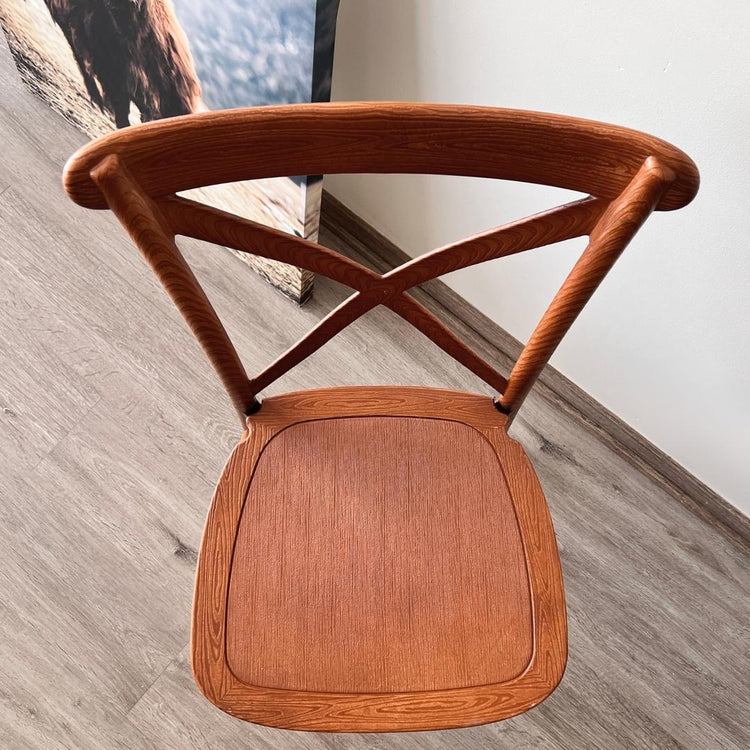 Silla Crossback Vintage | Efecto Madera