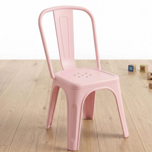 Silla Tolix Kids | Polipropileno Rosado | Resistente y Apilable
