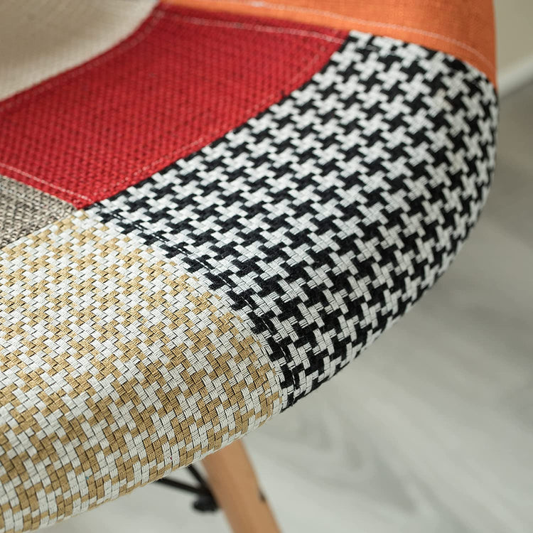 Butaca Patchwork Naranja | Tela & Madera