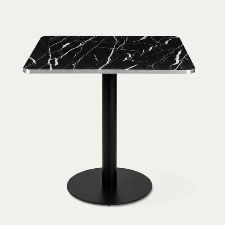 Mesa Cuadrada Roma Negro 70x70cm | Efecto Mármol