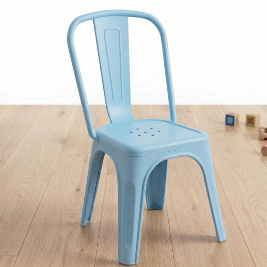 Silla Tolix Kids | Polipropileno Celeste | Resistente y Apilable