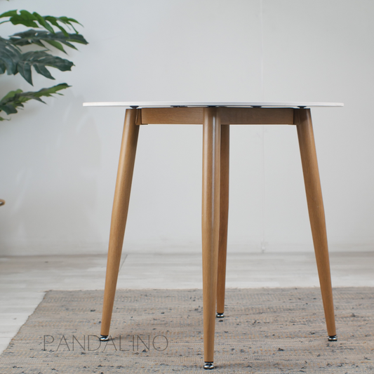 Mesa Redonda Nevada 100 cm | Diseño Minimalista, Piedra Sinterizada