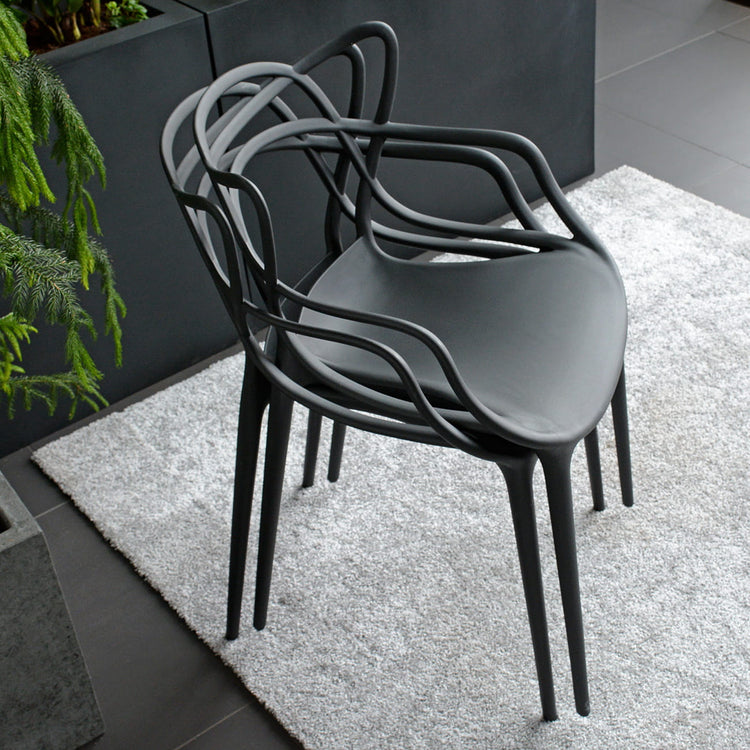 Pack 4 Sillas Masters Negras | Ideal Terraza y Interior
