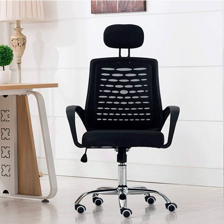 Silla Oficina Neo Negra | Apoyabrazos y Cabecera Ajustables