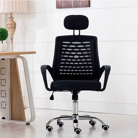 Silla Oficina Neo Negra | Apoyabrazos y Cabecera Ajustables