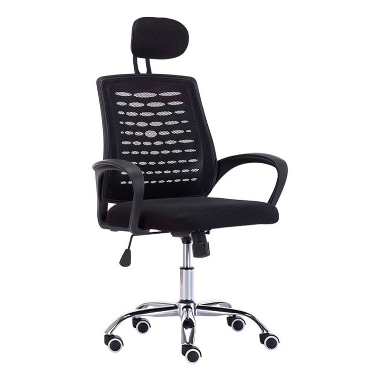 Silla Oficina Neo Negra | Apoyabrazos y Cabecera Ajustables