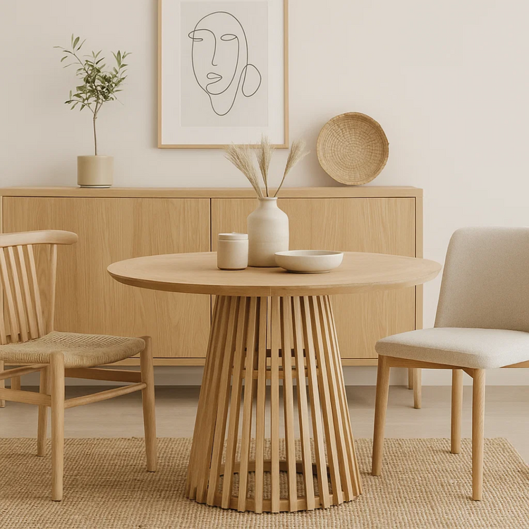 Mesa Redonda Konna D120 cm | Madera Natural