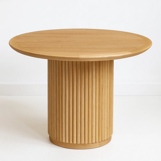Mesa Redonda Cantera D130 cm |  Madera Natural