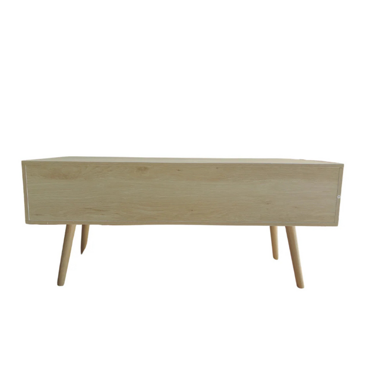 Mesa Centro Marshall | Rattan y Madera | Estilo Natural