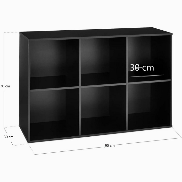 Mueble Organizador Pasco Negro | Con Canastos de Mimbre