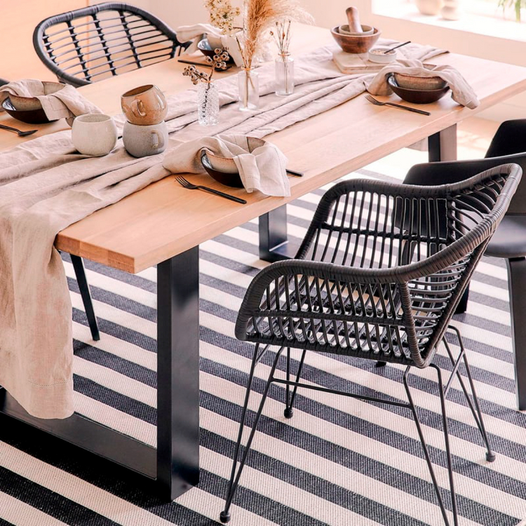 Butaca Grecia Negro | Diseño en Rattan