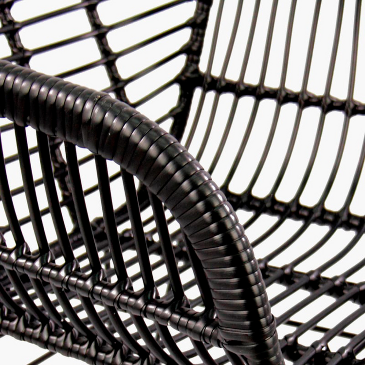 Butaca Grecia Negro | Diseño en Rattan