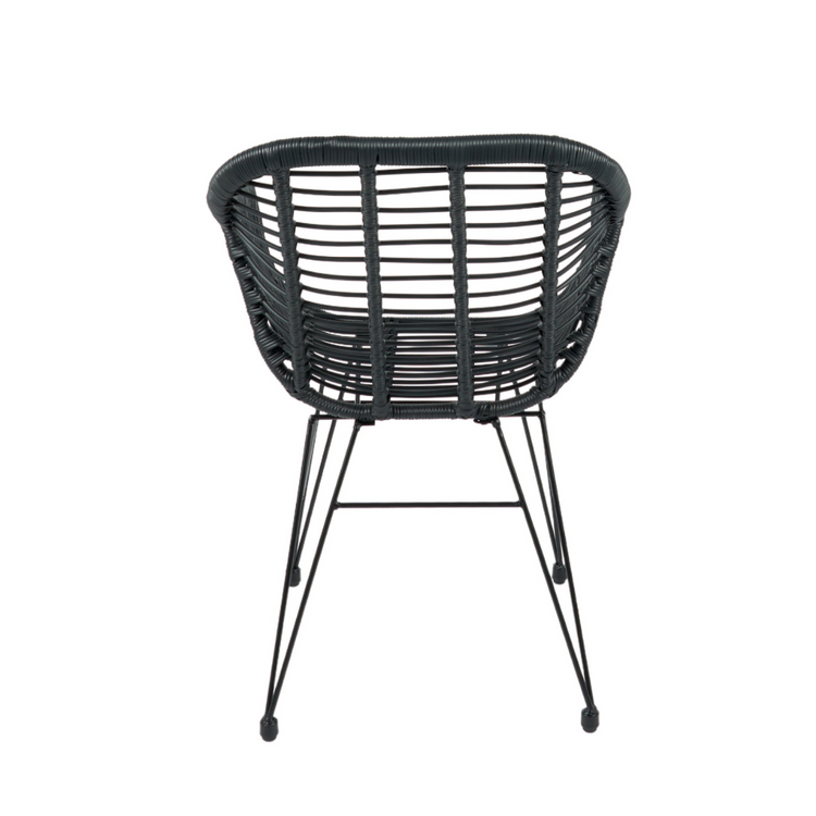 Butaca Grecia Negro | Diseño en Rattan