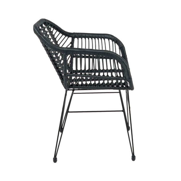Butaca Grecia Negro | Diseño en Rattan