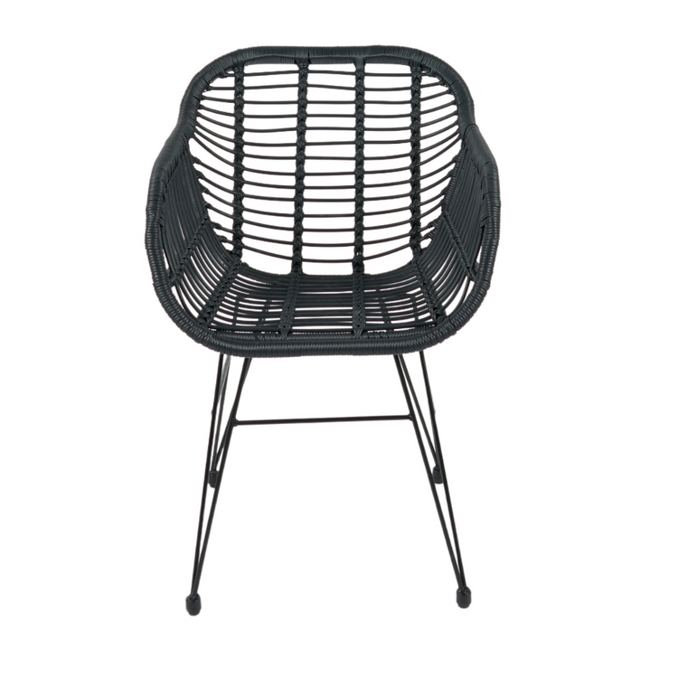Butaca Grecia Negro | Diseño en Rattan