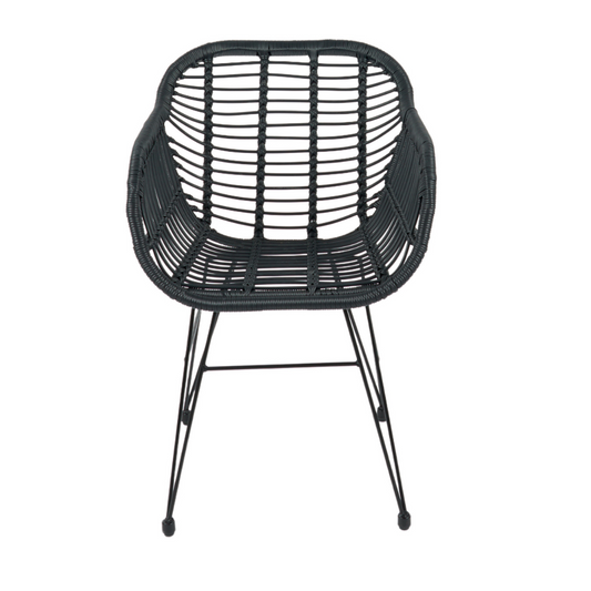 Butaca Grecia Negro | Diseño en Rattan