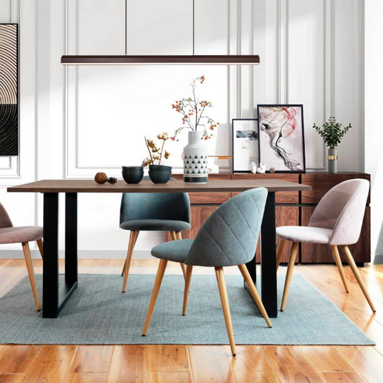 Mesa Rectangular Ámbar Oscura 140x90 | Estilo Industrial