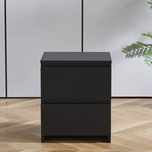 Velador Damián: Minimalista, 2 cajones, diseño moderno