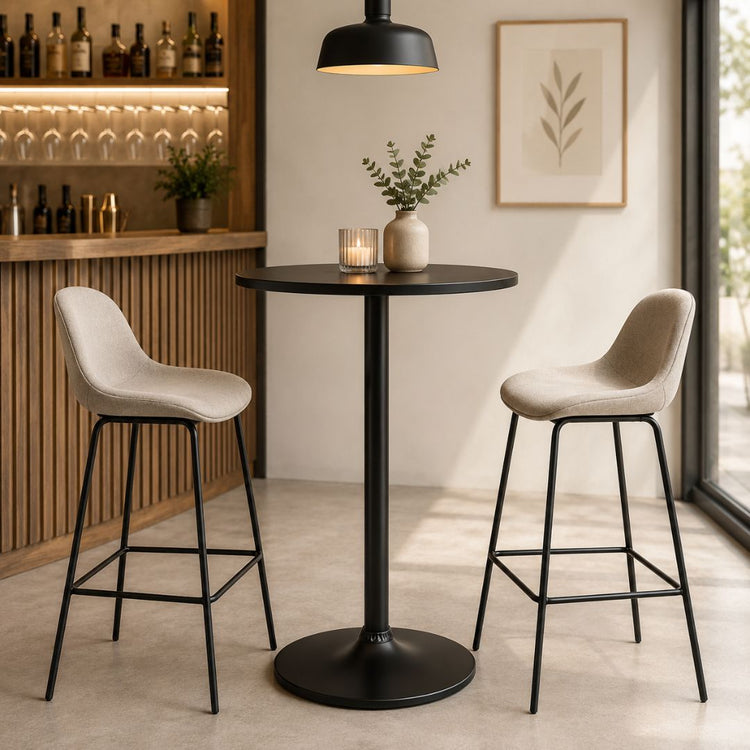 Mesa Alta de Bar Toms Negro 60x100cm