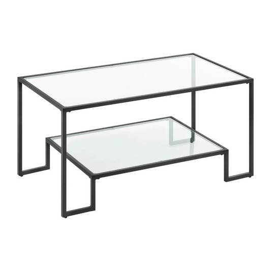 Mesa de Centro Landala | Vidrio y Fierro Negro