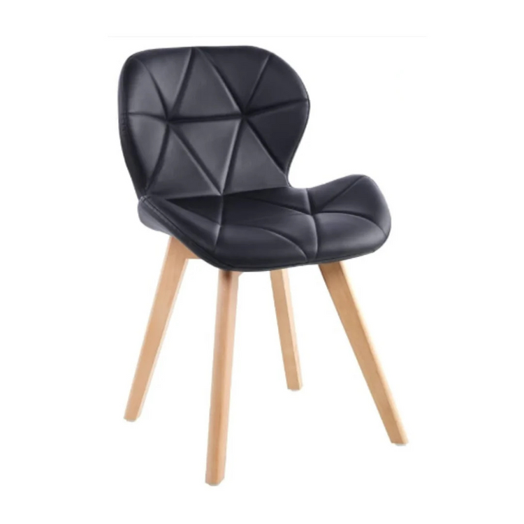 Comedor Mesa Shanna 100cm + 4 Sillón Rubik Color Negro