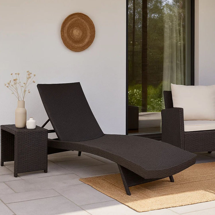 Pack 2 Reposera Cairo Rattan Sintetico | Terraza o Piscina