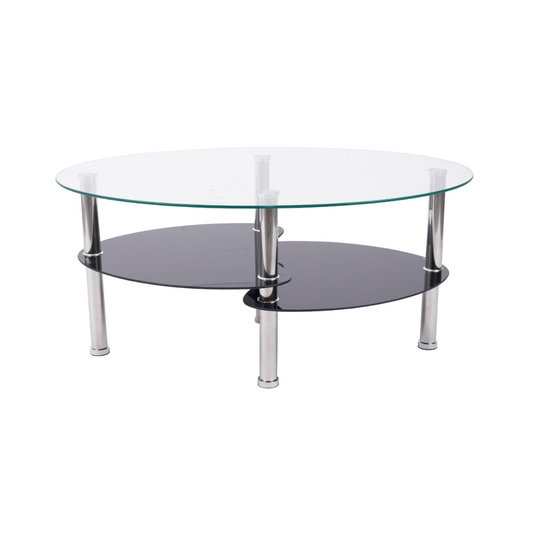 Mesa de Centro Moderna Martina con 2 Caras - Vidrio Templado