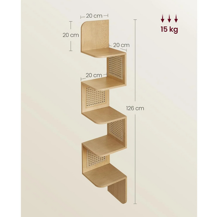 Estante Esquinero Viga | Estilo Rattan