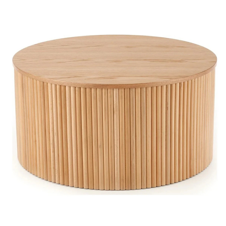 Mesa de Centro Redonda Aurora D80 cm | Madera Natural