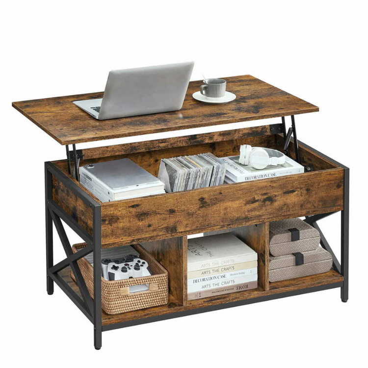 Mesa de Centro Elevable Maite | Multifuncional con Estilo Industrial