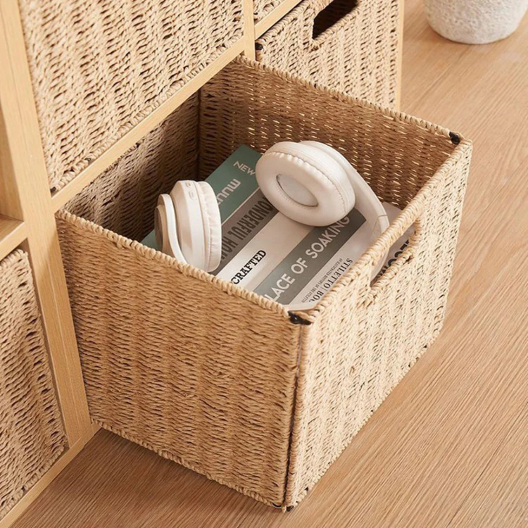 Mueble Organizador Pasco Natural | Con Canastos de Mimbre